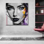 Polobarevný malovány portrét